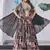 black chinon digital printed party lehenga set choli with dupatta