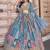 sky blue dori embroidered chinon lehenga choli with dupatta