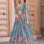 sky blue dori embroidered chinon lehenga choli with dupatta