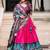 pink dola silk patola printed navratri wear lehenga choli