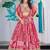 pink chinon thread embroidered wedding wear lehenga choli