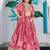 pink chinon thread embroidered wedding wear lehenga choli