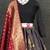 grey silk zari weaving festival wear lehenga choli