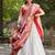 white jacquard silk zari work lehenga choli with dupatta
