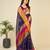 navy blue woven semi cotton saree