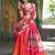 orange jacquard silk festival wear lehenga choli with dupatta