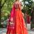 orange jacquard silk festival wear lehenga choli with dupatta