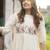 Off-white floral embroidered long kurti
