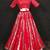 red georgette sequins party wear lehenga choli