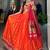 orange jacquard silk zari weaving lehenga choli with dupatta