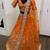 orange zari work silk lehenga choli with net dupatta