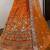 orange zari work silk lehenga choli with net dupatta