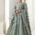 mint green net beads embroidered lehenga choli with dupatta