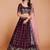 purple sequins georgette wedding lehenga choli