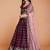 purple sequins georgette wedding lehenga choli