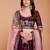 purple sequins georgette wedding lehenga choli