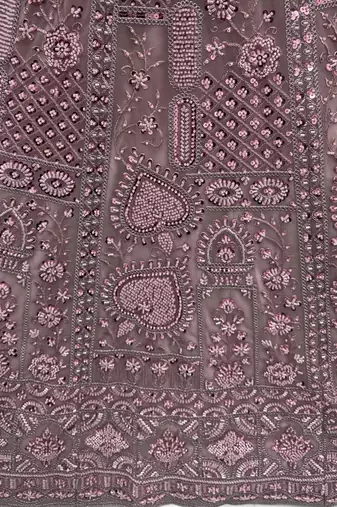 pink net sequins lehenga set choli with dupatta with dupatta