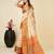 cream contrast zari border silk blend saree with matching blouse