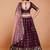 purple sequins georgette wedding lehenga choli