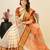 cream contrast zari border silk blend saree with matching blouse