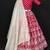 red digital printed silk festival wear lehenga choli
