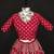 red digital printed silk festival wear lehenga choli