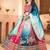 multi-color chinon sequins embroidered lehenga choli