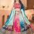 multi-color chinon sequins embroidered lehenga choli