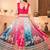 multi-color chinon sequins embroidered lehenga choli