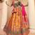 orange banarasi silk wedding wear lehenga choli with dupatta