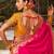 multi-color banarasi silk stone work bridal lehenga choli