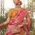 multi-color banarasi silk stone work bridal lehenga choli