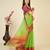 green woven semi cotton saree