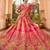 rani pink banarasi silk thread embroidered lehenga choli