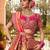 rani pink banarasi silk thread embroidered lehenga choli