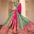 teal green sequins embroidered banarasi silk lehenga choli