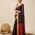 black woven banarasi semi cotton saree