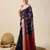 navy blue woven banarasi semi cotton saree