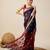 navy blue woven banarasi semi cotton saree