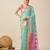 sky blue woven banarasi semi cotton saree