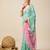sky blue woven banarasi semi cotton saree