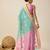 sky blue woven banarasi semi cotton saree