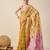 yellow woven banarasi semi cotton saree