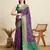purple patola silk blend saree with contrast weave meenakari & tassels