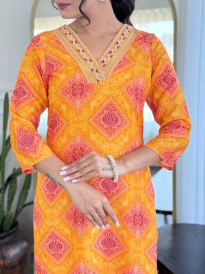  Rayon Embroidery work Straight Kurta with Pant and Dupatta Set 2