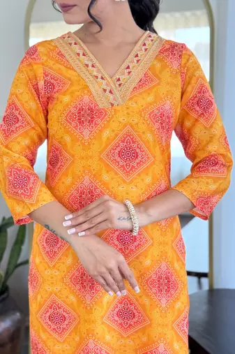  Rayon Embroidery work Straight Kurta with Pant and Dupatta Set