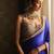 dark blue georgette sequin saree with blouse