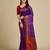 purple traditional pure patola saree with contrast weave