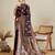 maroon satin saree with contrast zari border and blouse