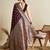 maroon satin saree with contrast zari border and blouse